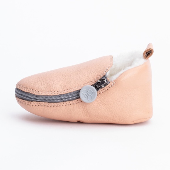 BUKUBEE BABY Cotton Candy Leather Bootie with Fur Lining Sz 1 (0-6 months) - Picture 5 of 14